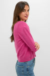 Raspberry Cashmere Riley Cardigan
