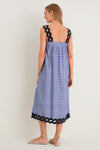 Azure Ikat Embroidered Ellis Dress