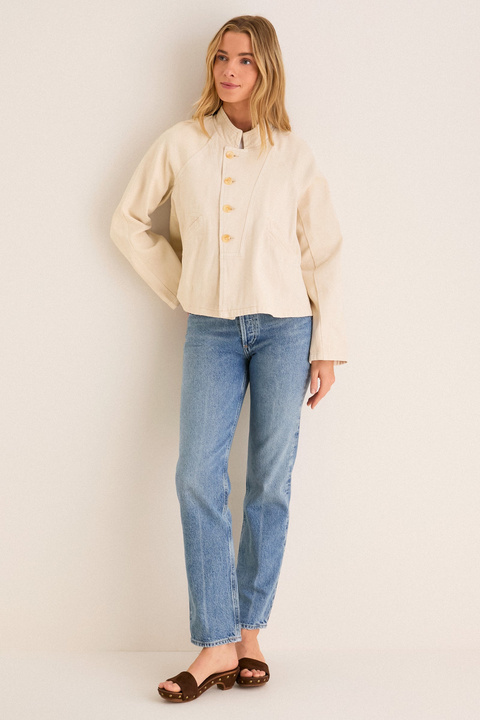 Creme Canvas Ripley Jacket