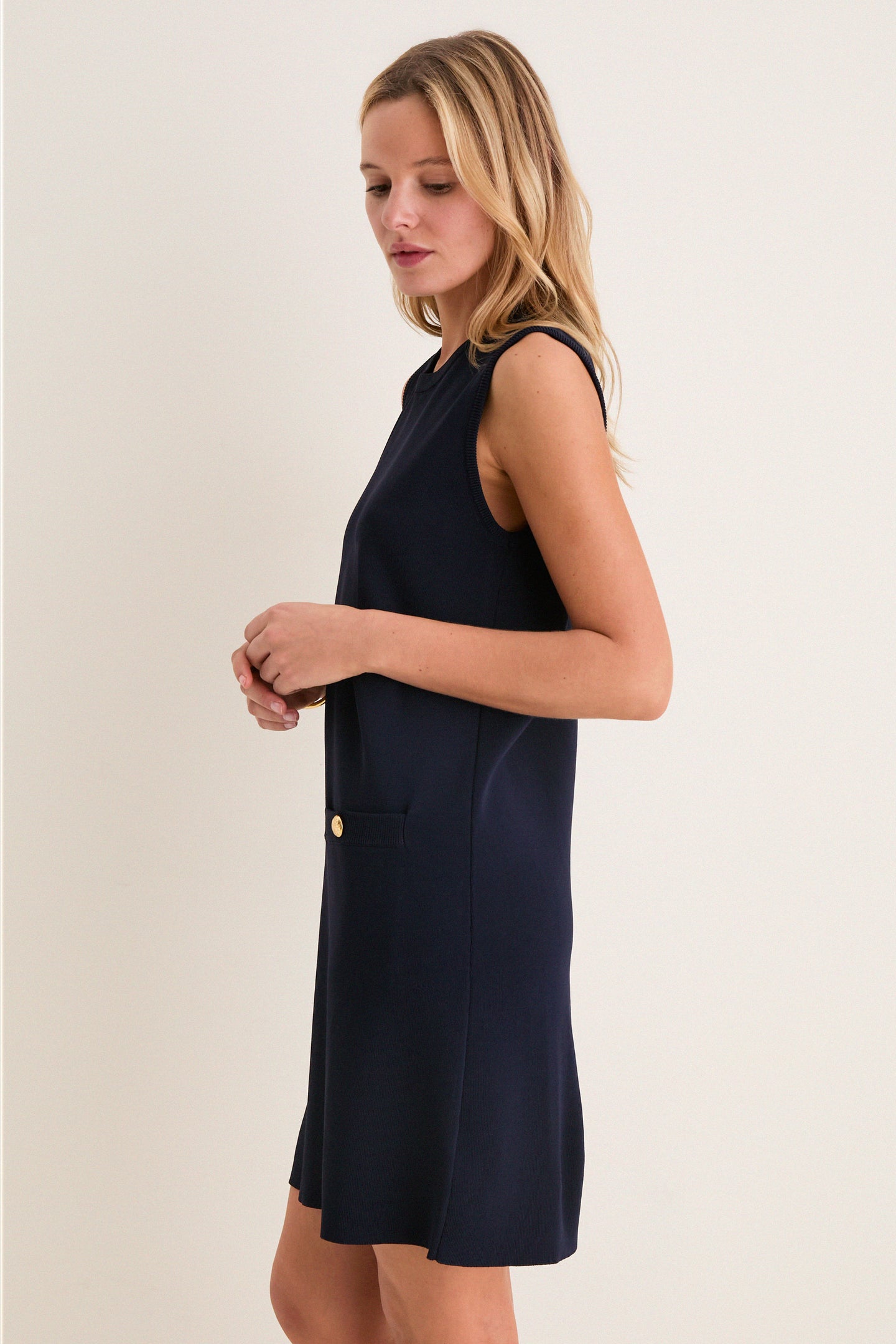 Navy Knit Malley Dress