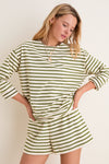Olive Stripe Knit Odie Tee