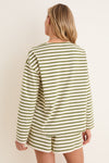 Olive Stripe Knit Odie Tee