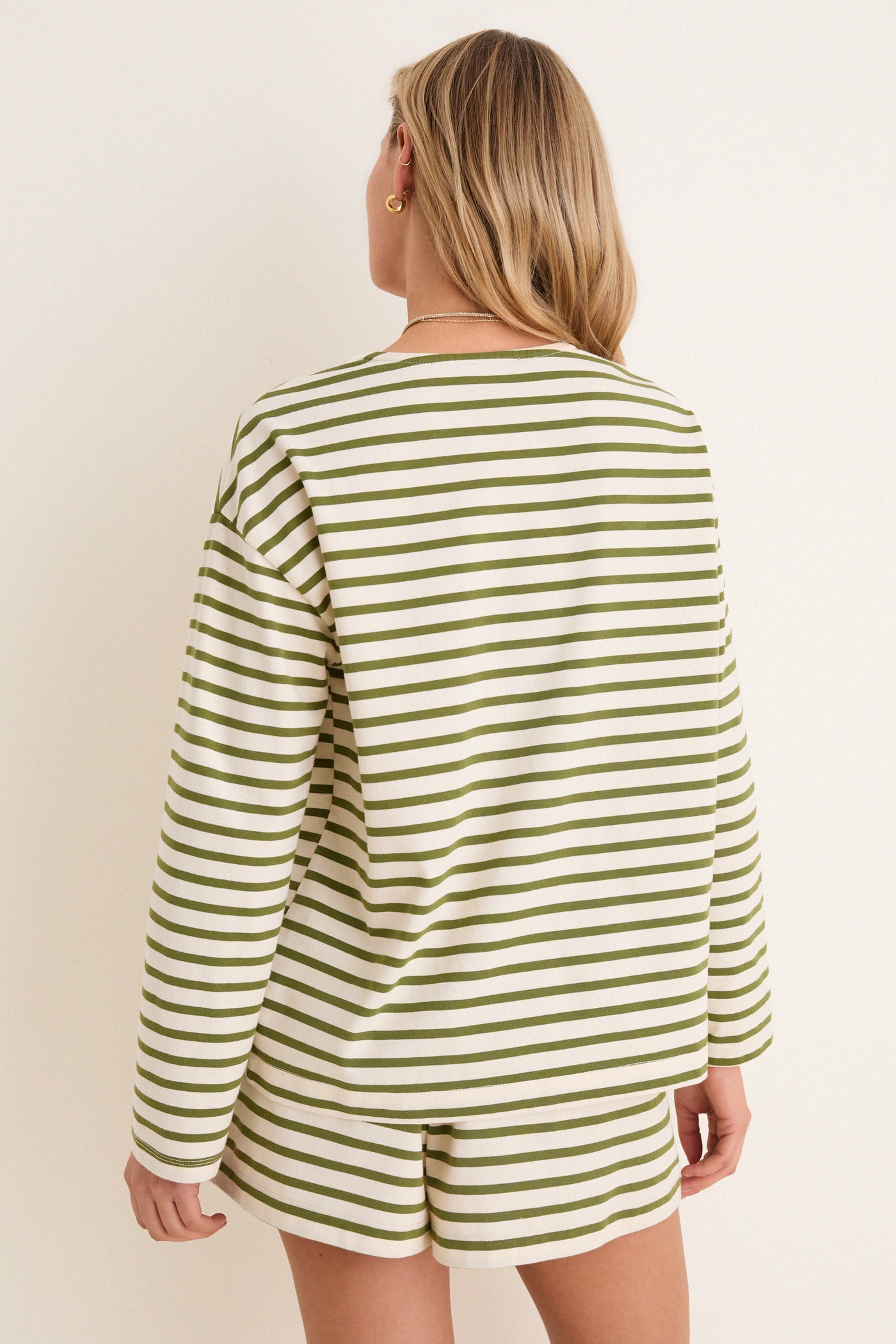 Olive Stripe Knit Odie Tee