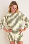 Olive Stripe Knit Odie Tee