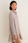 Cafe Stripe Whipstitch Callahan Shirt Dress