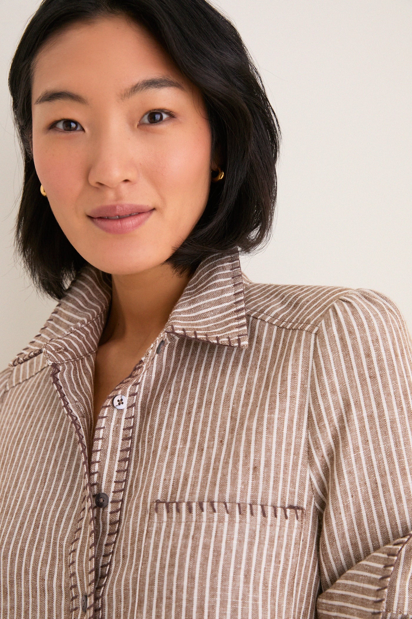 Tuckernuck Cafe Stripe Whipstitch Callahan Shirt Dress Cafe Stripe / XXS