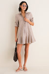 Cafe Stripe Whipstitch Callahan Shirt Dress