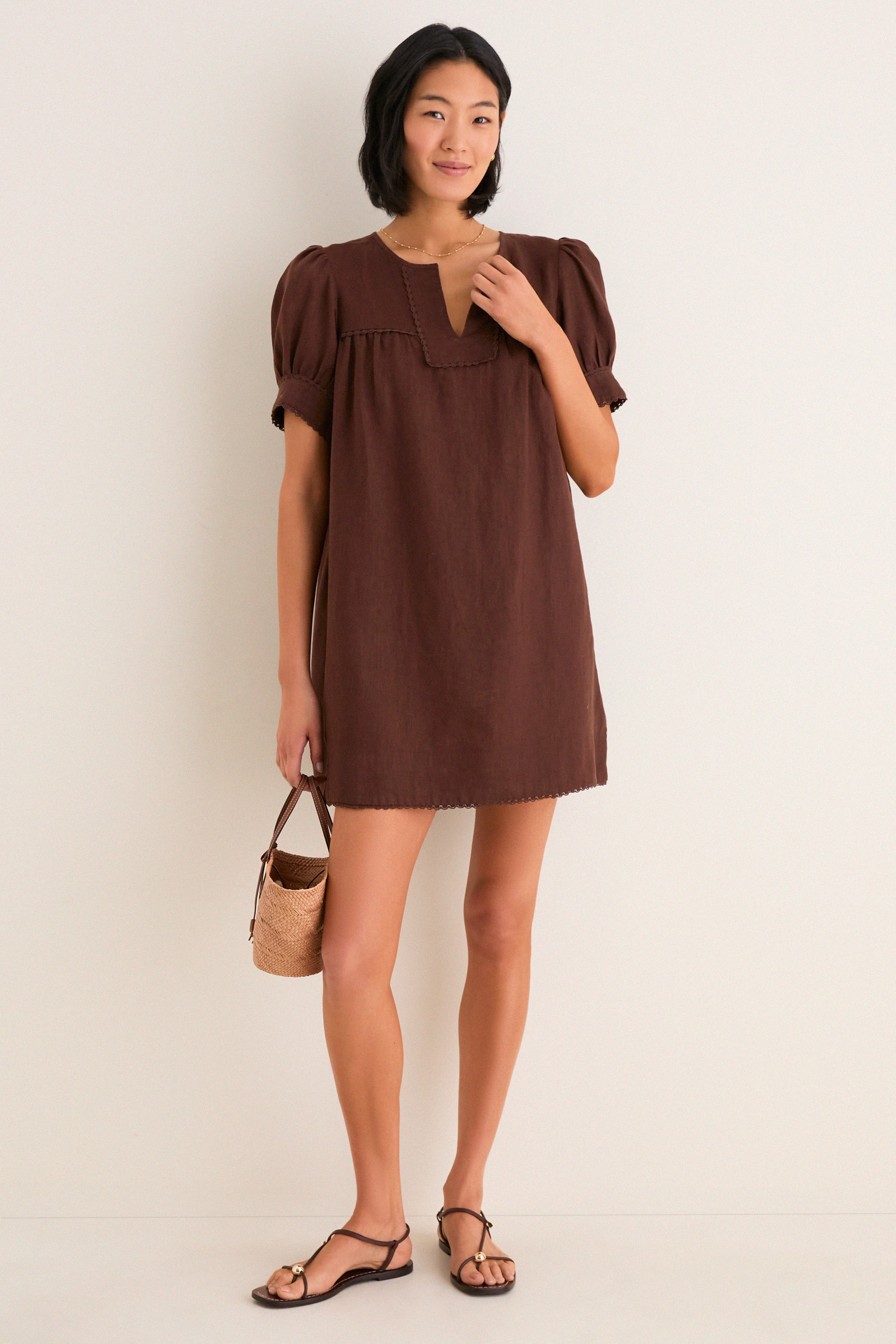 Chestnut Linen Bridget Dress | Tuckernuck