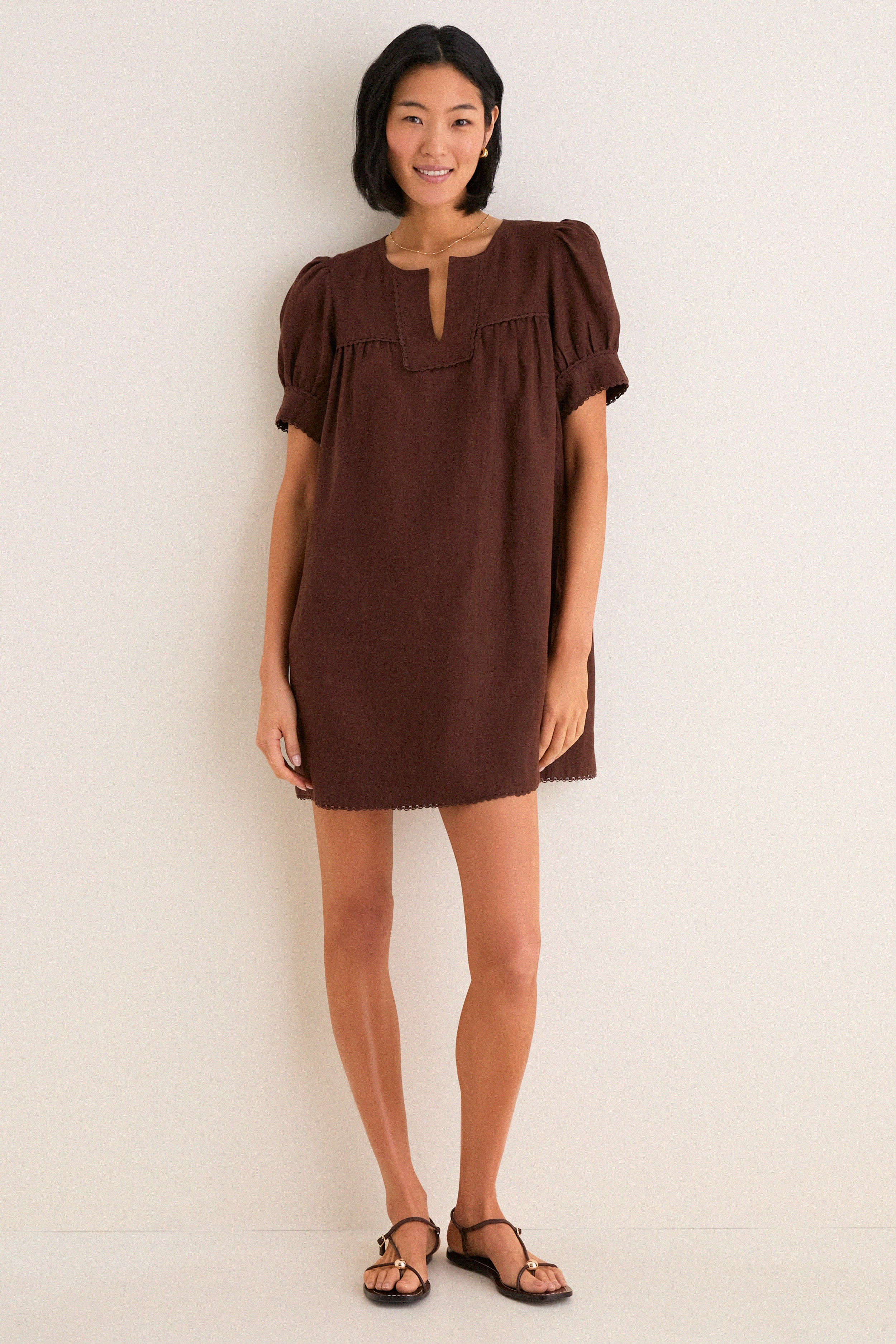Chestnut Linen Bridget Dress | Tuckernuck