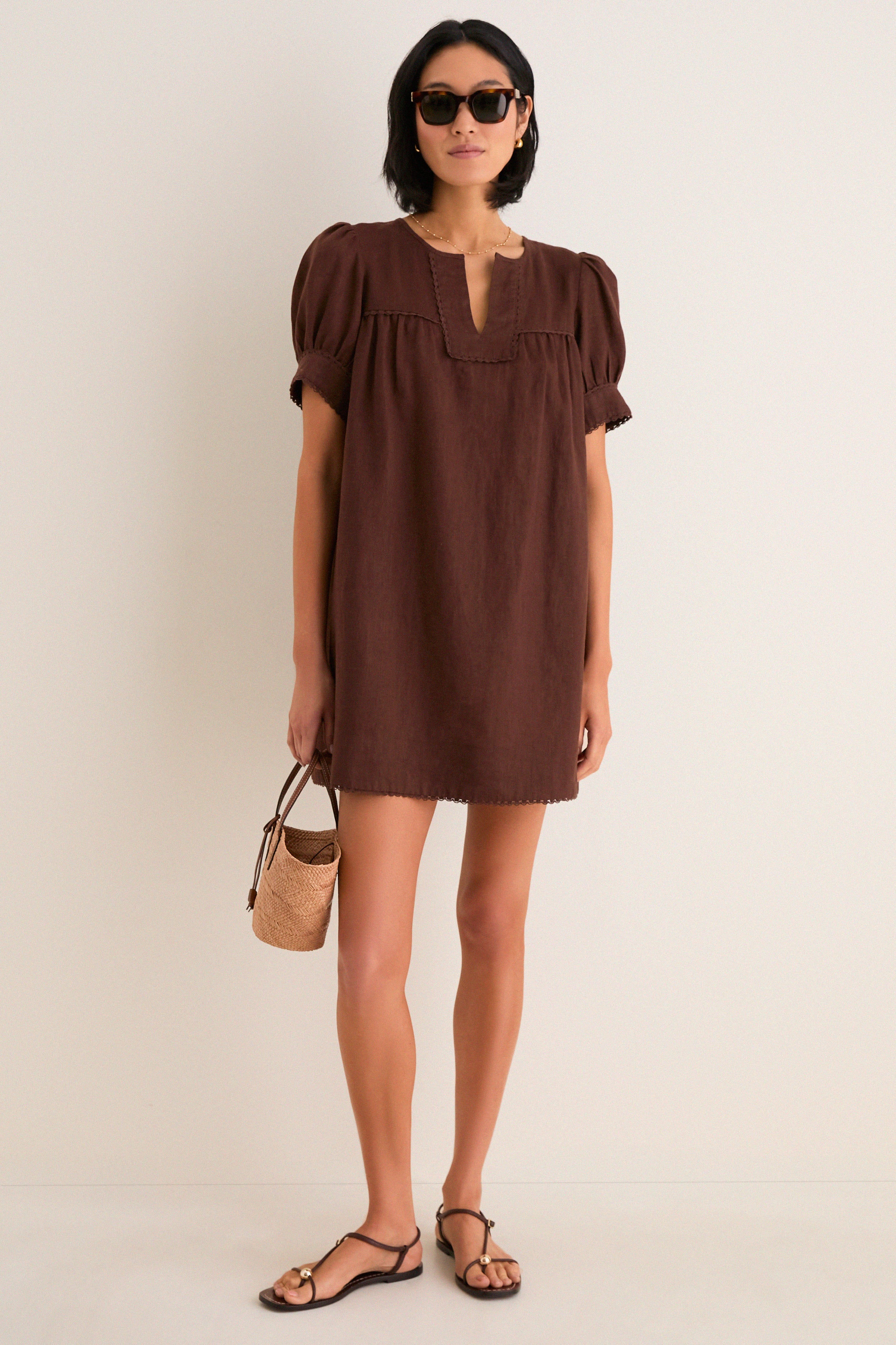 Chestnut Linen Bridget Dress | Tuckernuck