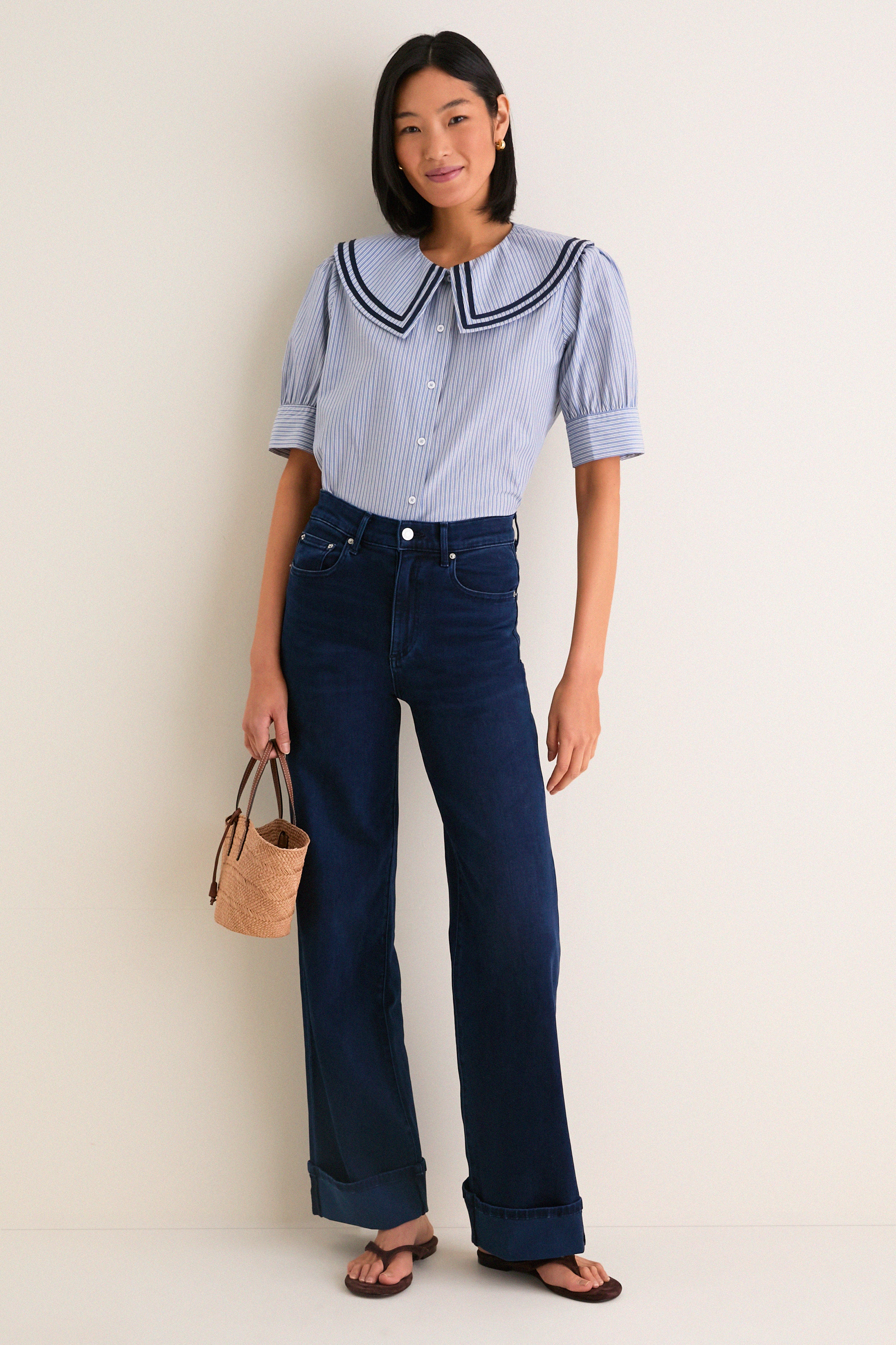 Parisian Stripe Renee Blouse | Tuckernuck
