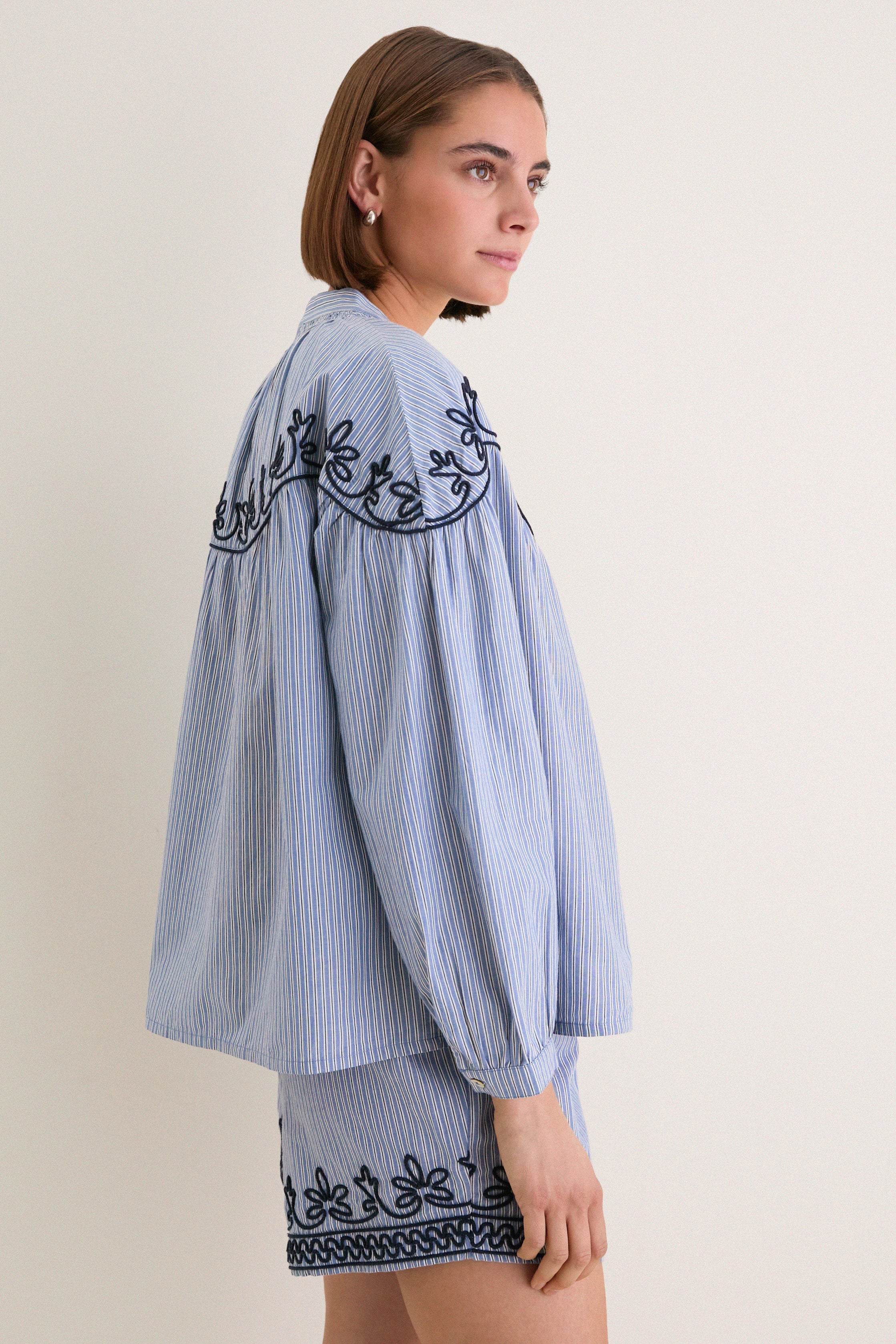 Soutache Embroidered Jacques Blouse | Tuckernuck