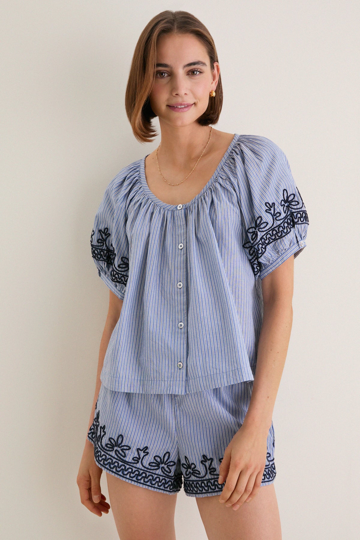 Soutache Embroidered Tully Top