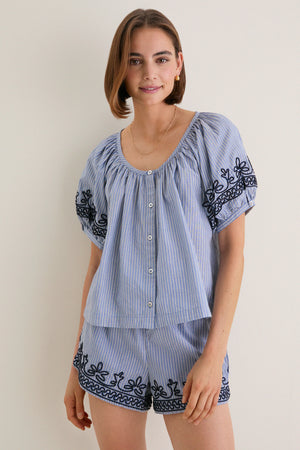 Soutache Embroidered Tully Top