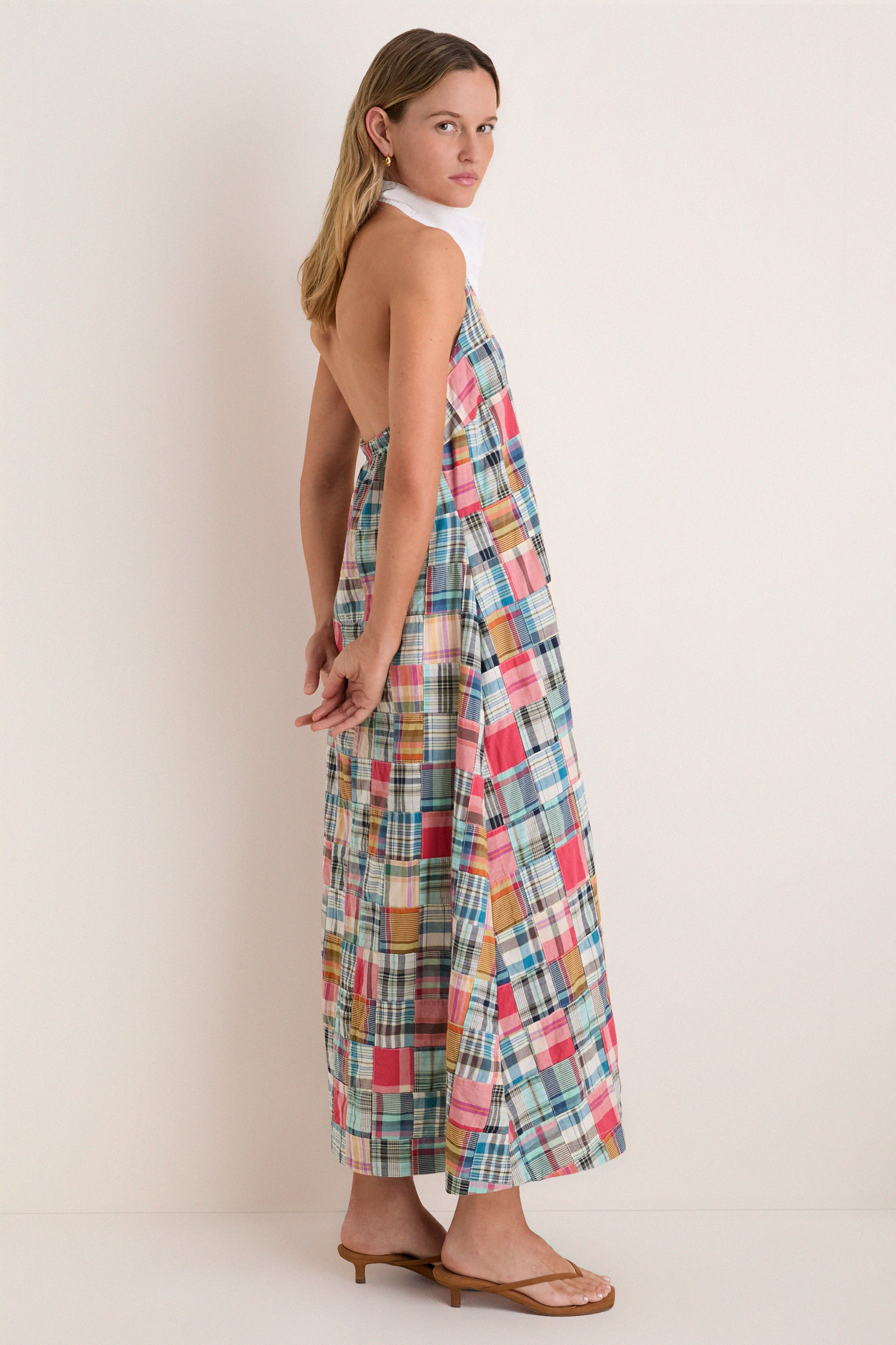 Hand‑Stitched Madras Patchwork