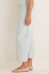 Minty Floral Mid Rise Selena Crop Jean
