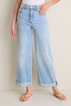 American Beauty High Rise Column Jean with Double Cuff
