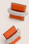Coral and Crystal Aurore Earrings