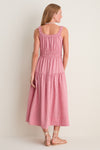 Red Gingham Landis Midi Dress