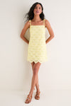 Yellow Eyelet Ava Mini Dress