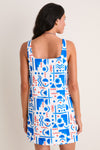 Red & Blue Geo Zella Mini Dress