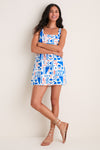 Red & Blue Geo Zella Mini Dress