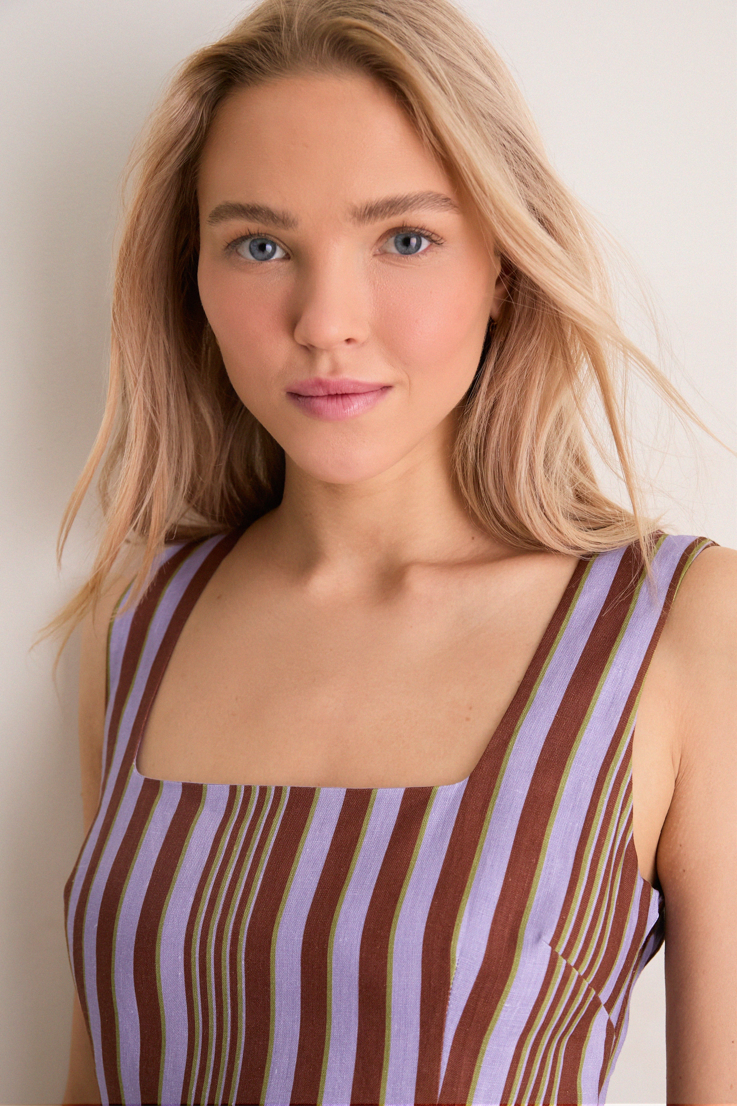 Purple Multi Stripe Hadley Mini Dress