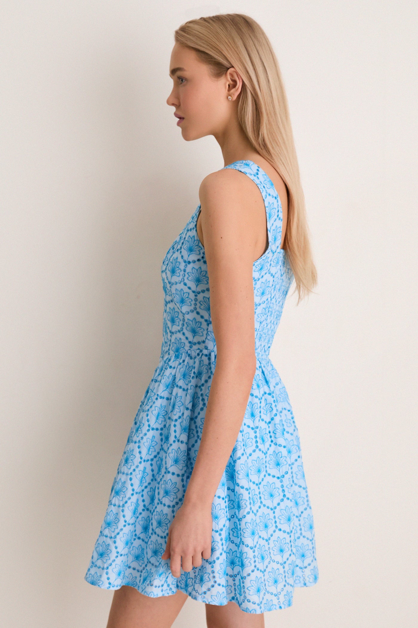 blue palm print dress Shoreline Sonata Blue Multi Palm Print Tie Strap Tiered Maxi Dress