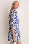 Navy Multi Floral Vera Shirt Dress