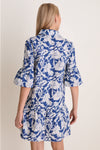 Navy Multi Floral Vera Shirt Dress