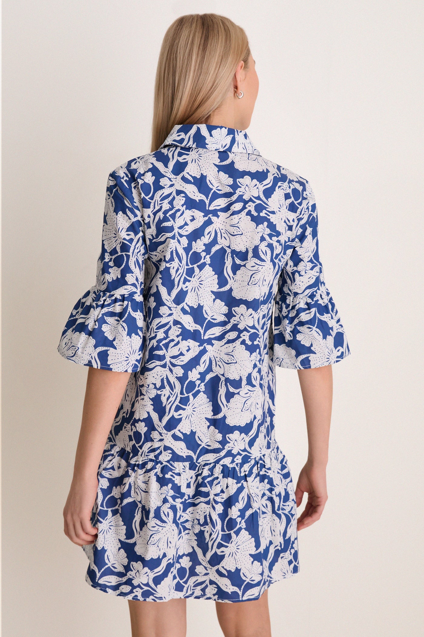 Navy Multi Floral Vera Shirt Dress