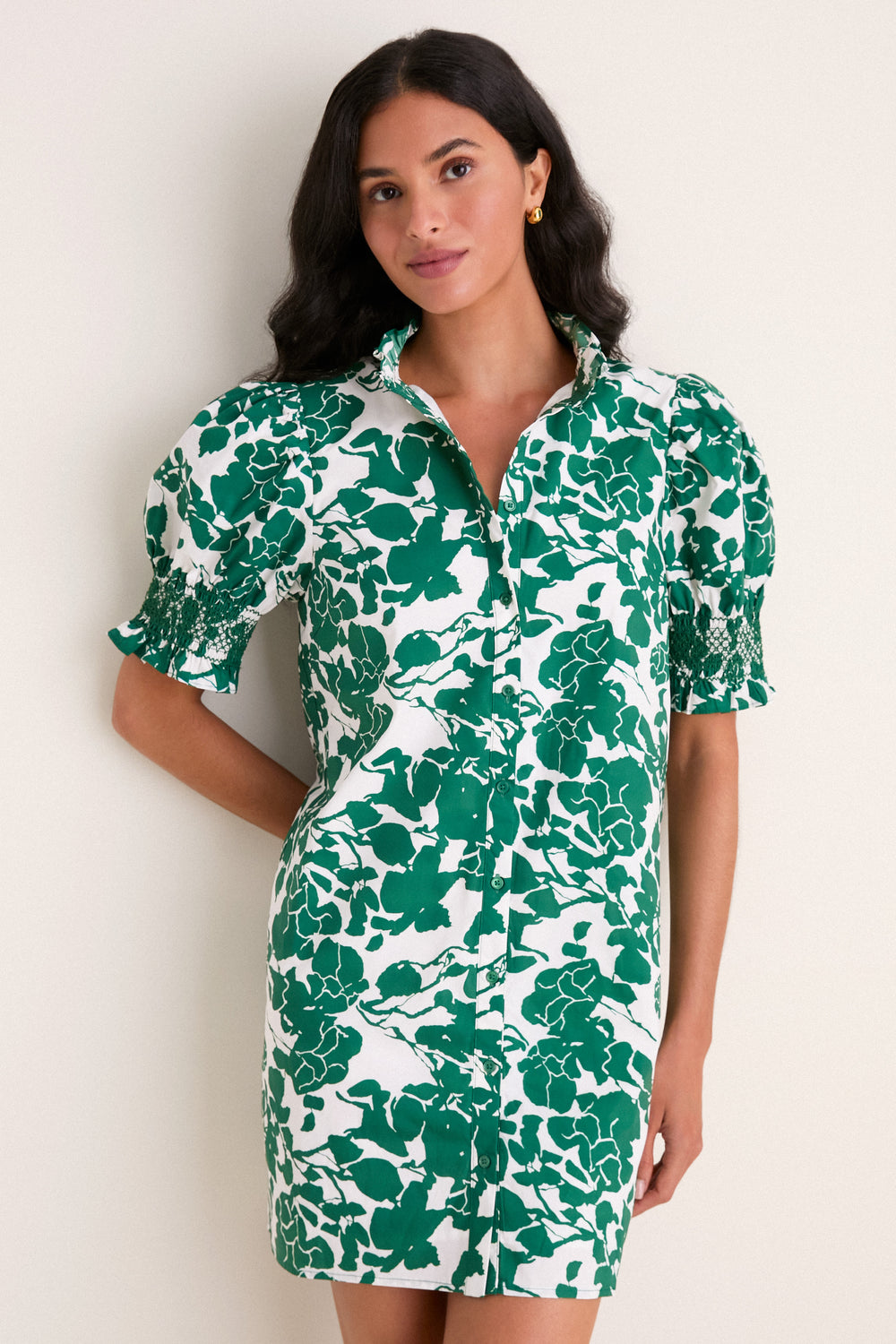 Hyacinth House Green Floral Floral Lou Lou Mini Dress Green Floral / M