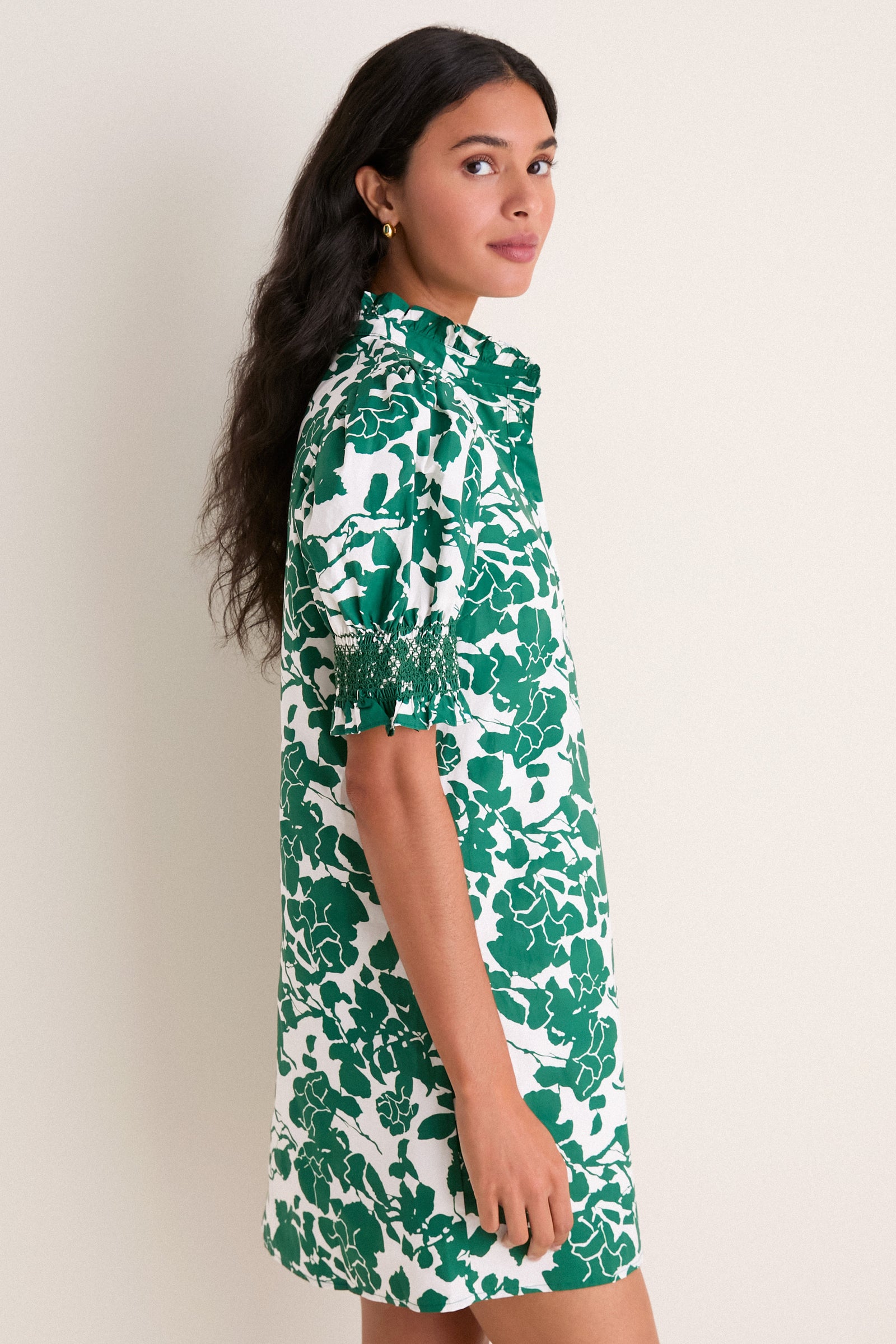 Green Floral Floral Lou Lou Mini Dress