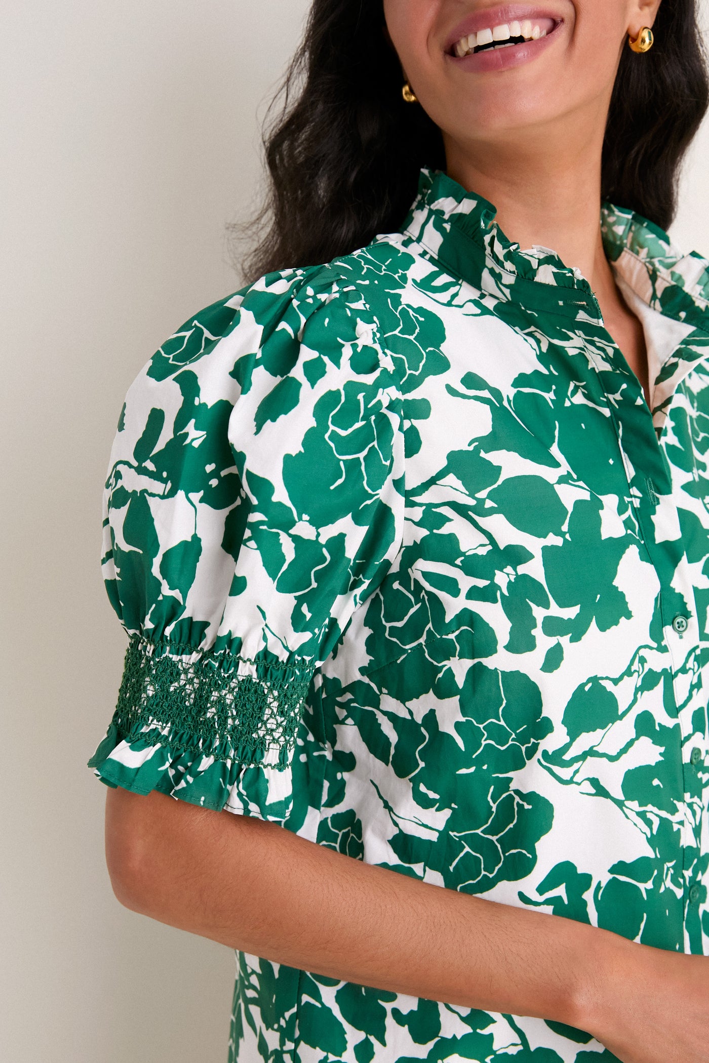 Green Floral Lou Lou Mini Dress Hyacinth House Green Floral / M