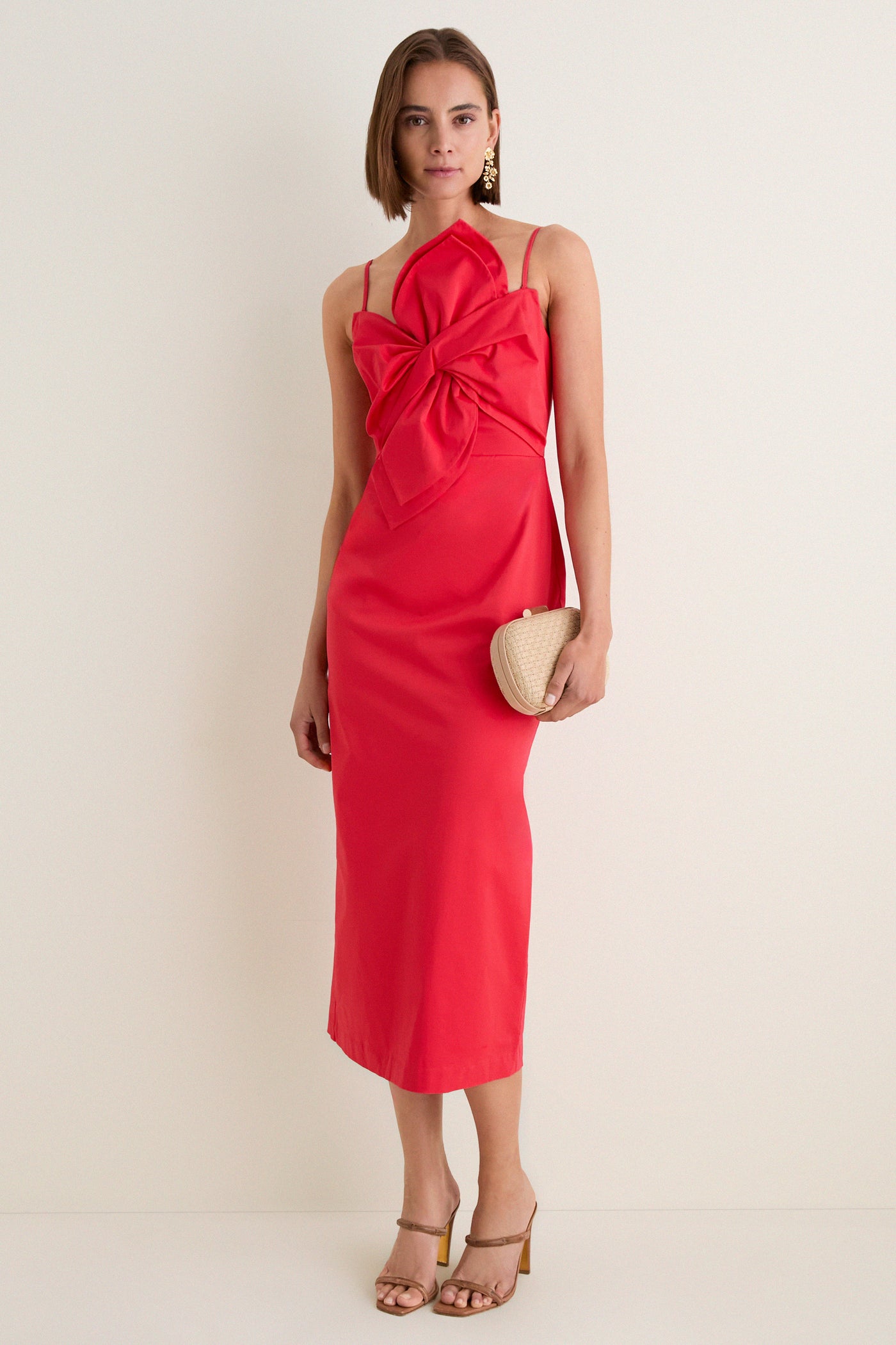 asymmetric red dress LONG ASYMMETRICAL RED DRESS