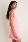 Pink Beaded Dottie Tank