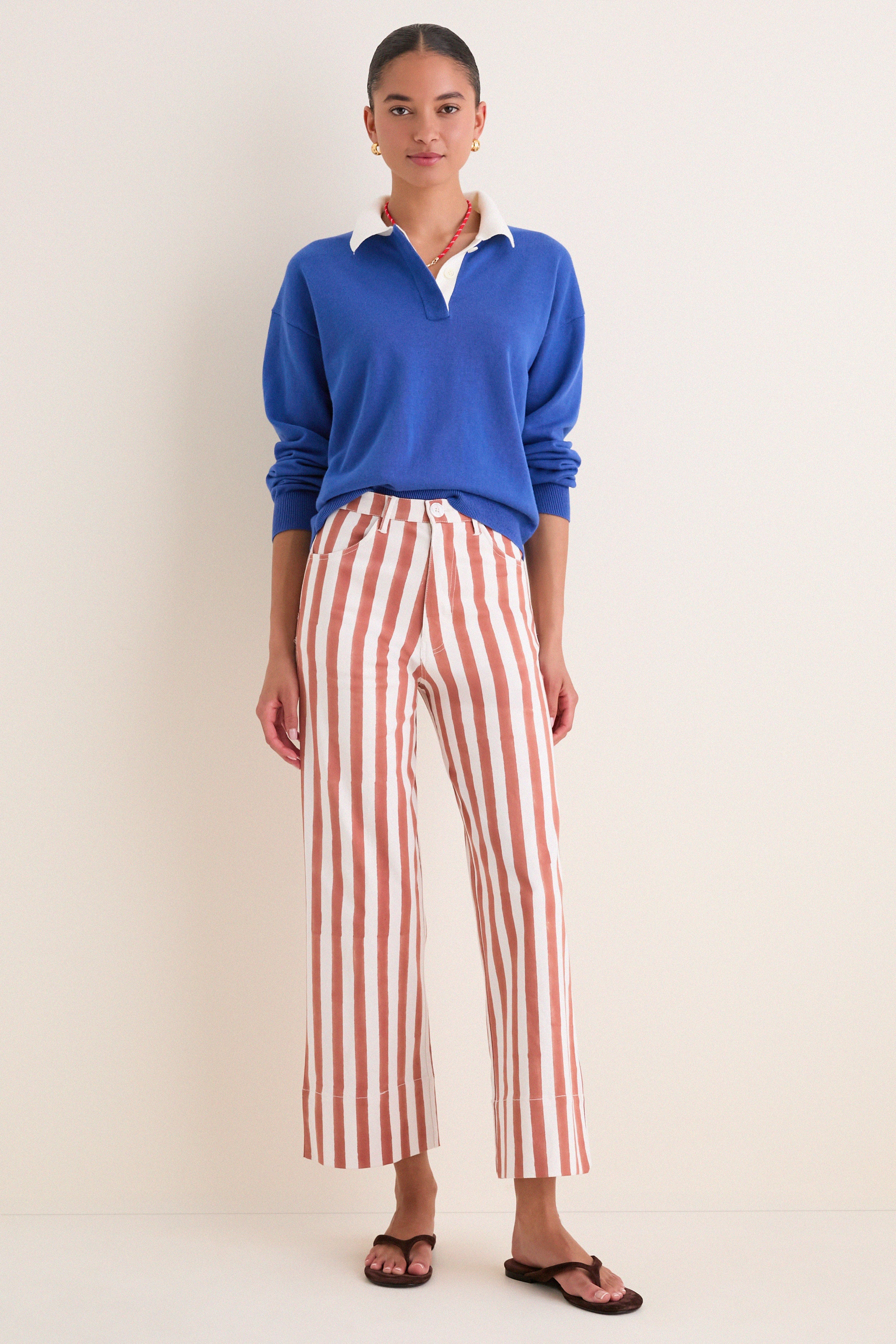 Cunningham Blue Bond St Polo Sweater | Alex Mill