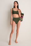 Metallic Khaki Patricia Bikini