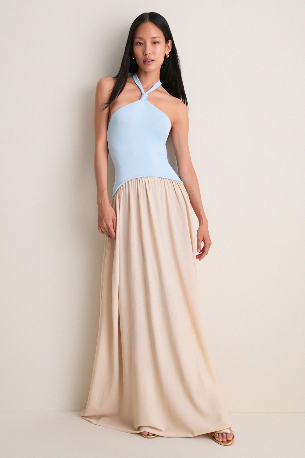 solid and striped halter dress Solid & Striped Halter Soglio Dress by Solid & Striped