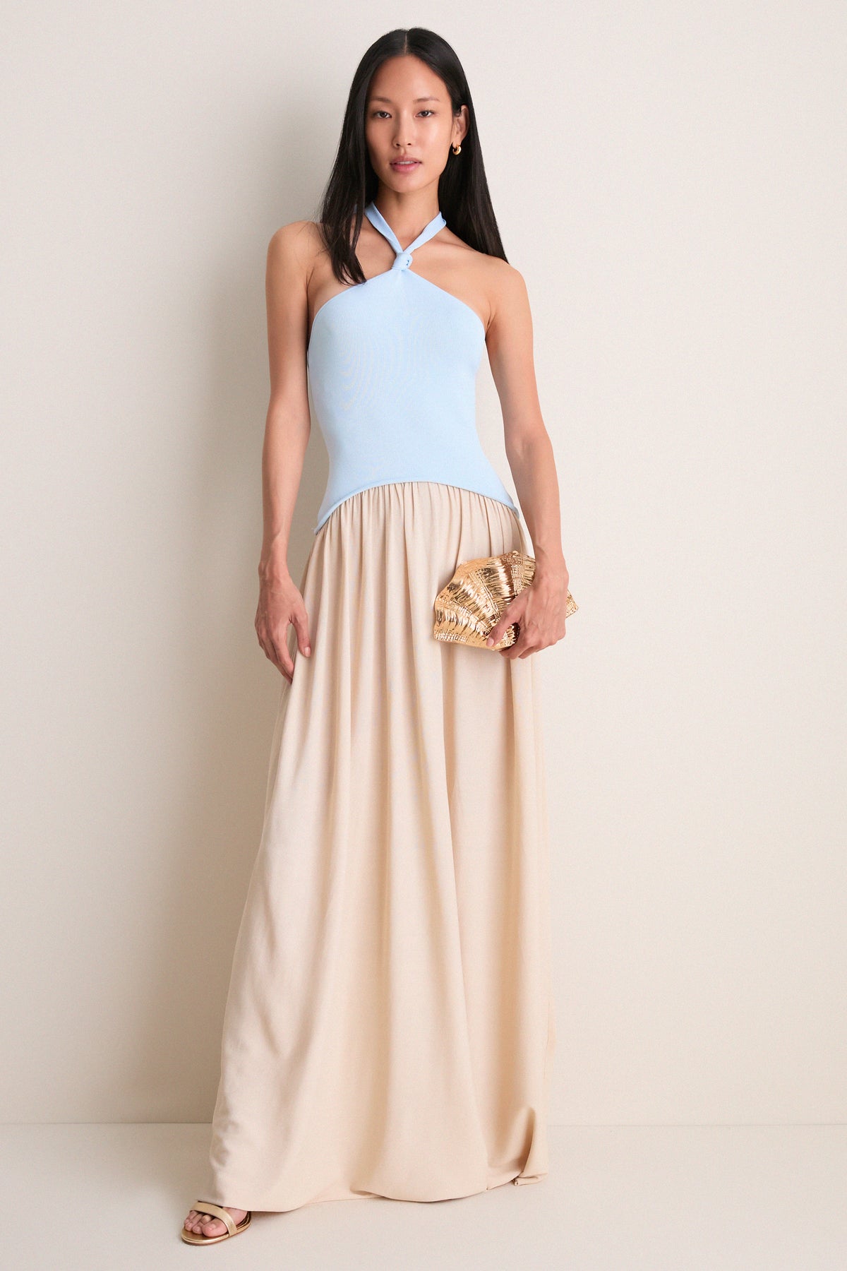 Seabreeze Dune Jordan Halter Dress | Solid & Striped