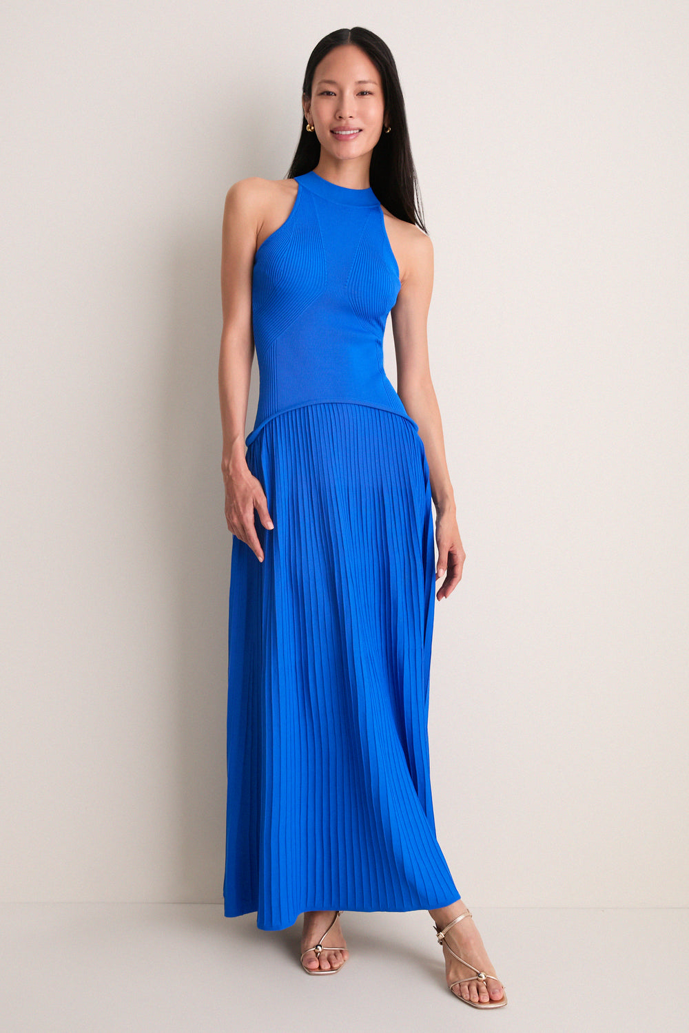 solid maxi dress for women Solid Gold Maxi Dress - White Beach Dress