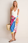 Colorblock Stripe Long Pareo