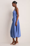 Bluebell Faille Scoop Neck Bubble Dress