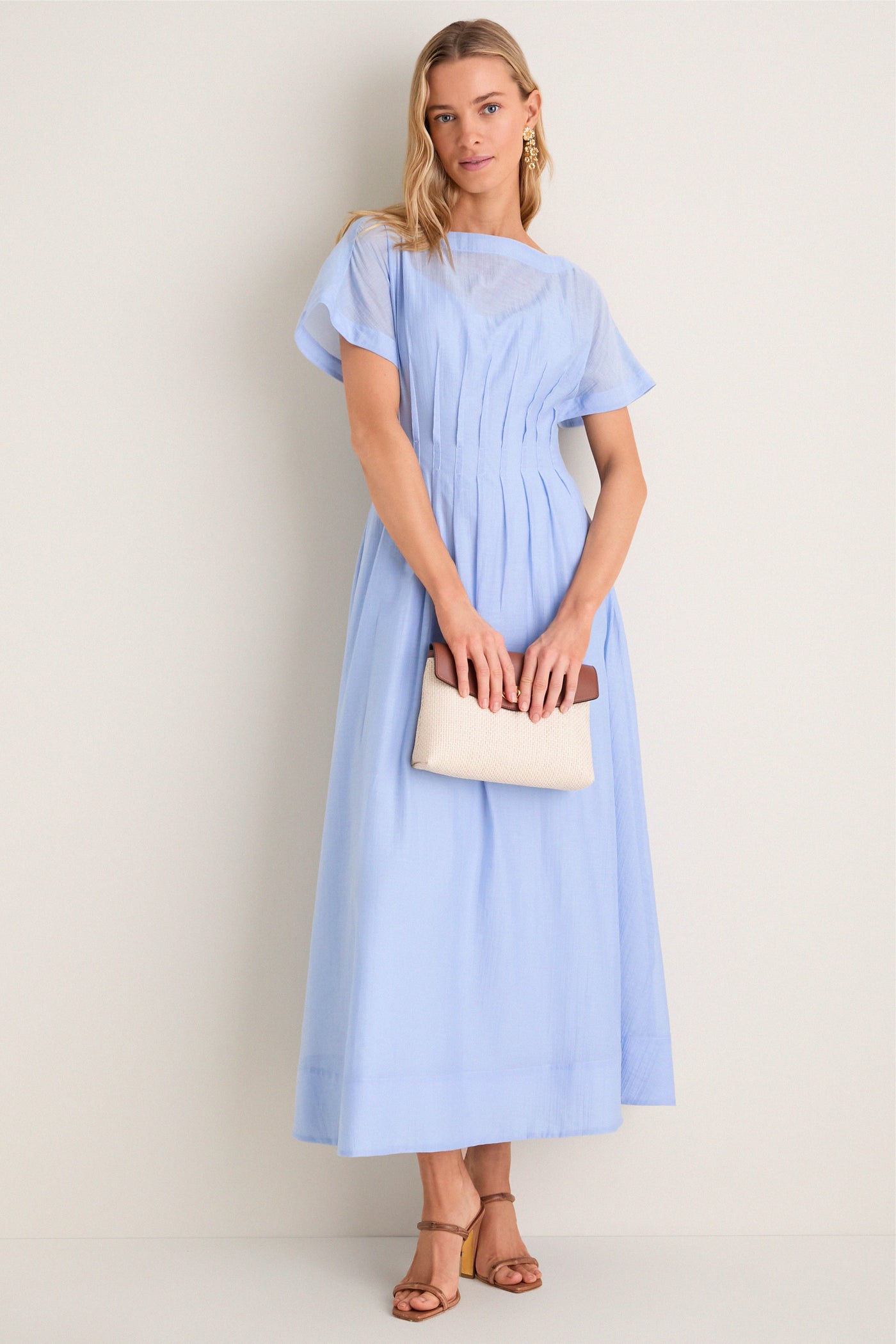 Bluebell Textured Gauze Midi Dress | Lela Rose Bluebell Textured Gauze Midi Dress | Lela Rose