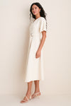 Ecru Caladio Midi Dress