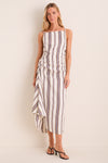 Panna Multi Stripe Naomi Midi Dress