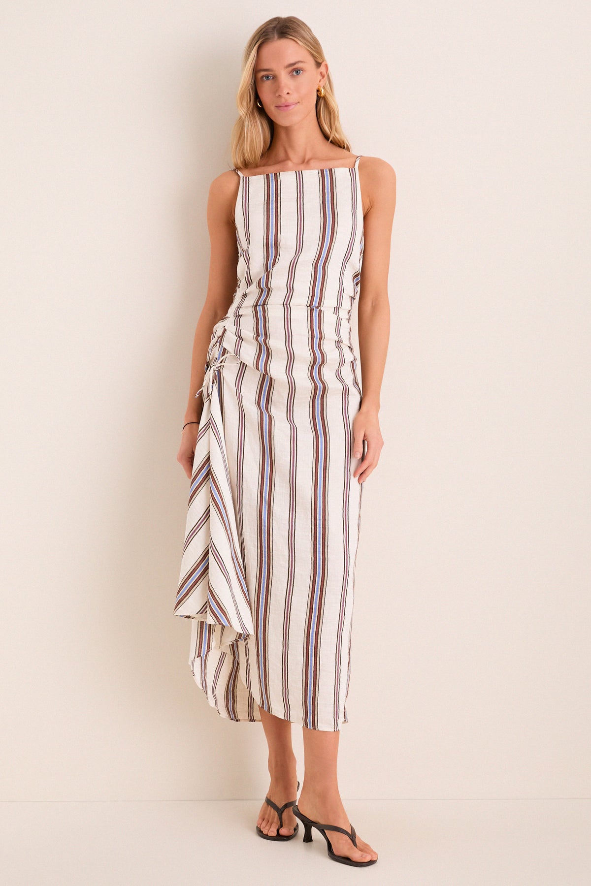 Panna Multi Stripe Naomi Midi Dress
