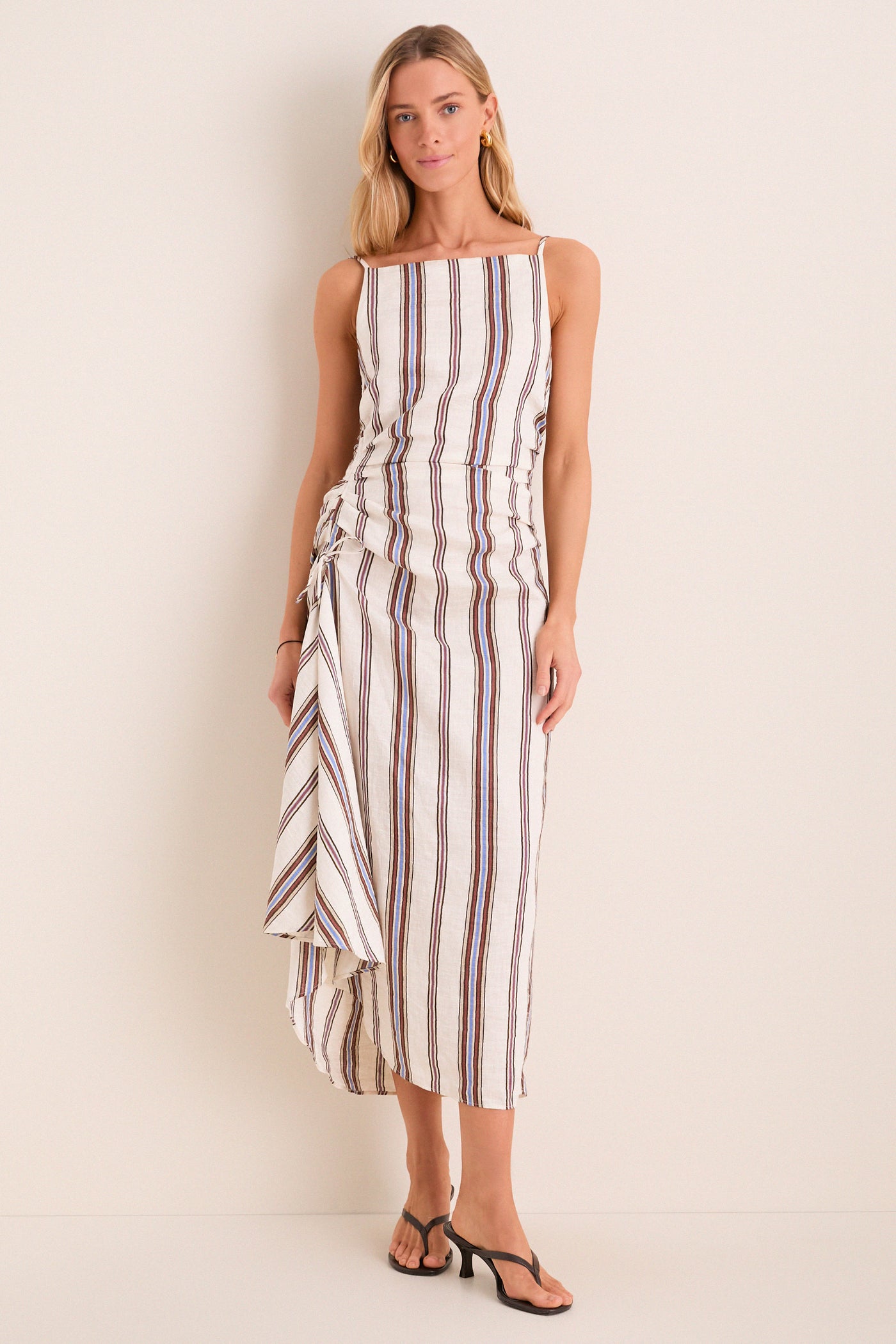 Panna Multi Stripe Naomi Midi Dress