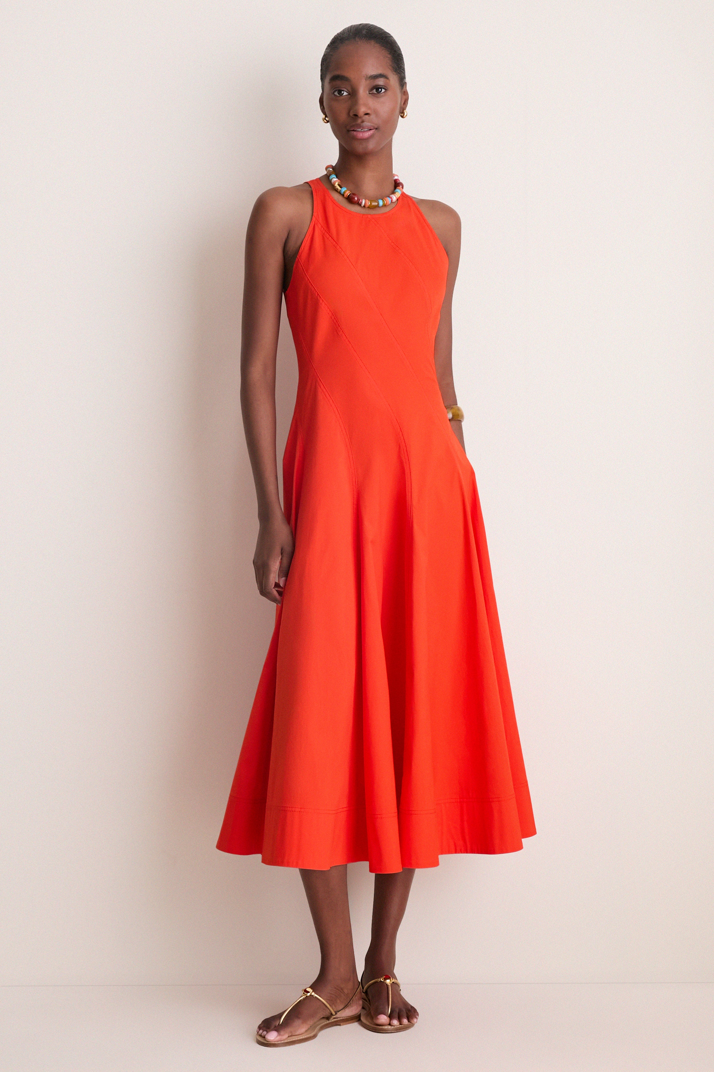 Poppy Red Gemma Midi Dress