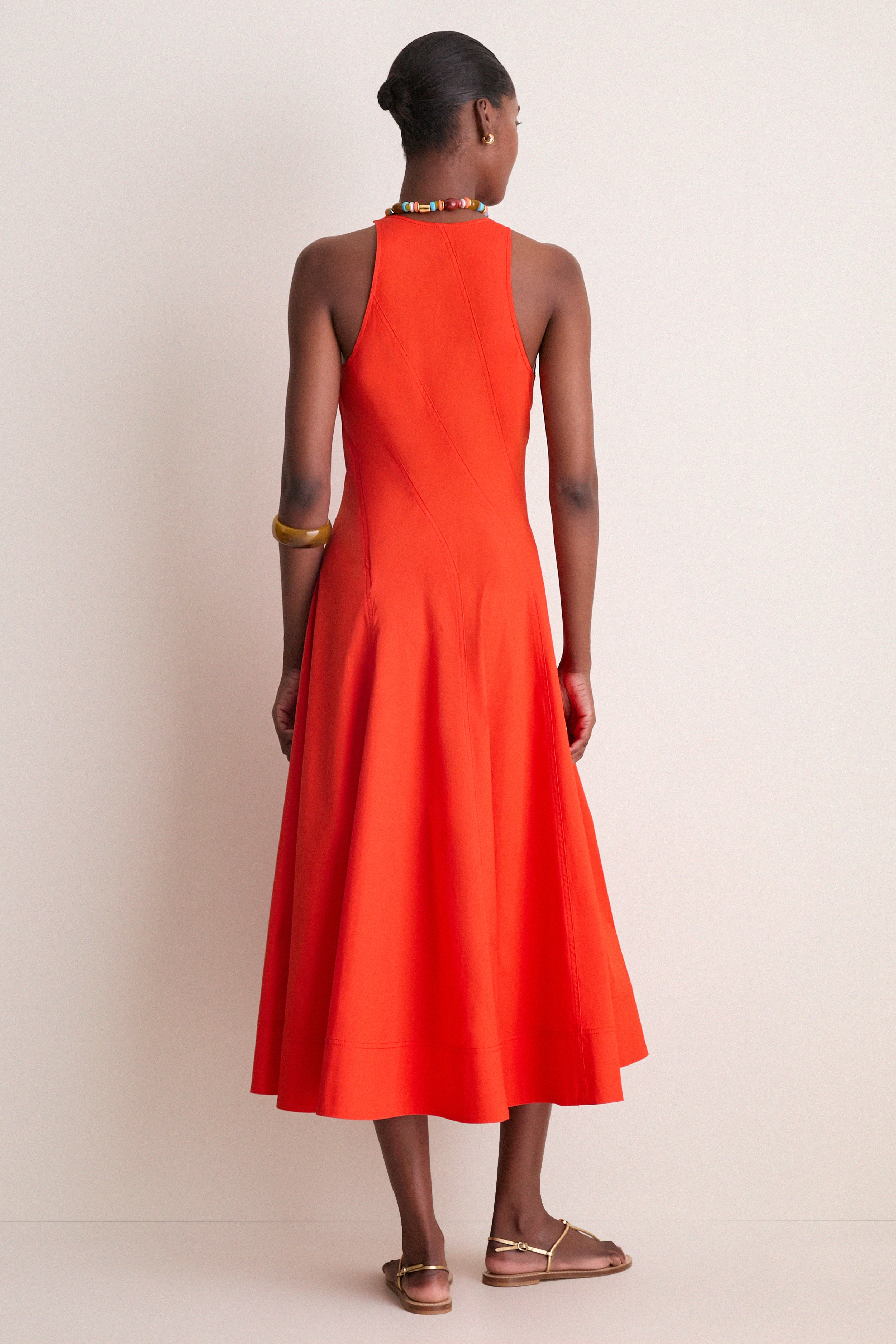 Poppy Red Gemma Midi Dress